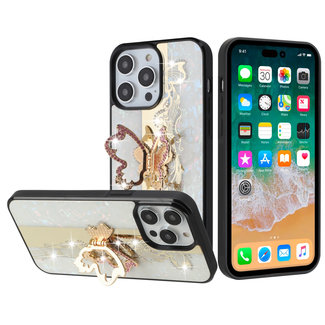 For Apple For Apple iPhone 13 Pro Max SPLENDID Diamond Glitter Ornaments Engraving Case Cover Enchanted Butterfly