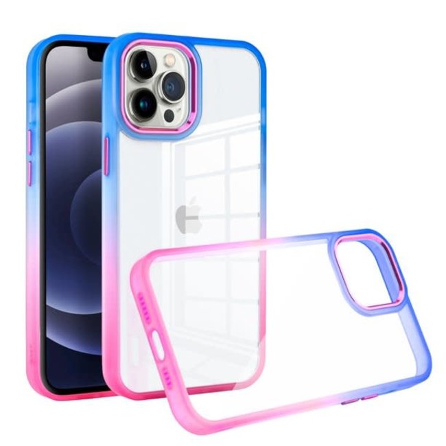 For Apple For Apple iPhone 12 & iPhone 12 Pro Radiant Two Tone Transparent Thick Hybrid Case Cover