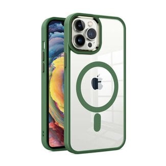 For Apple For Apple iPhone 11 (XI6.1) Greatest Clear Acrylic Magnetic Circle ShockProof ToughThick Metal Button Hybrid