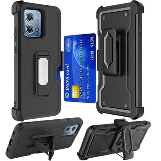 Motorola For Motorola G Stylus 5G 2023 CARD Holster with Kickstand Clip Hybrid Case Cover