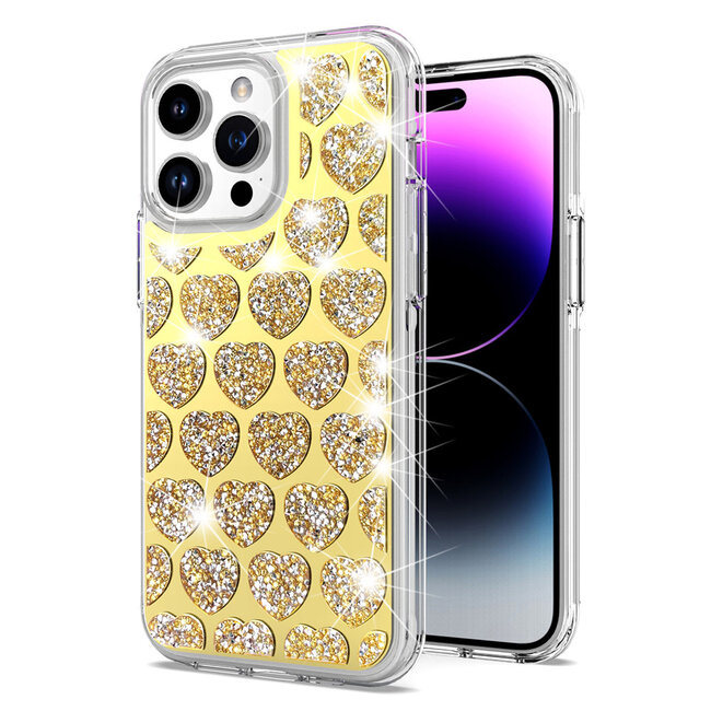 For Apple For Apple iPhone 13 Pro Max Bling Hybrid Case Cover