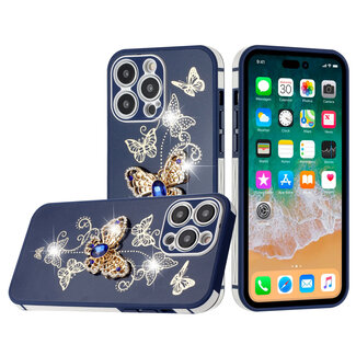 For Apple For Apple iPhone 14 PRO MAX 6.7" SPLENDID Glitter Butterfly Design TPU Case Cover