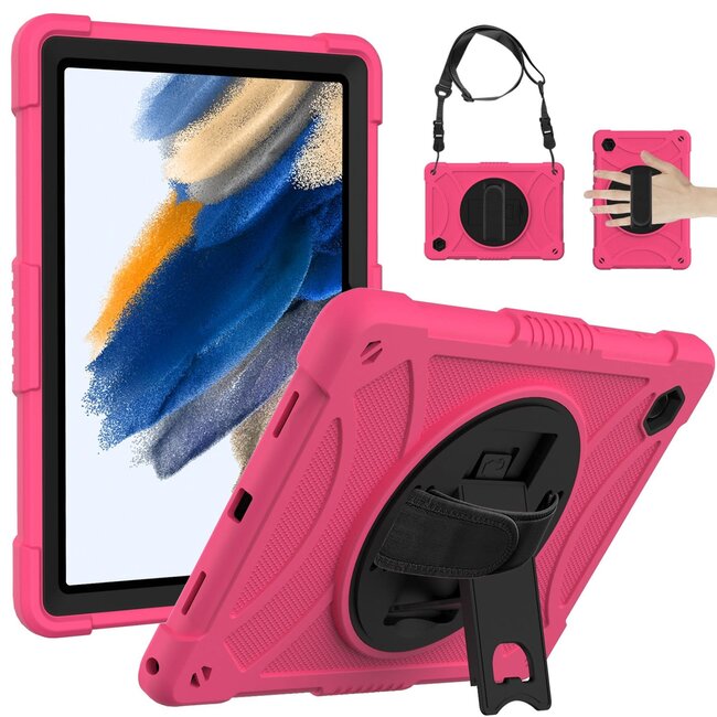 For Apple For Apple iPad Mini 6th Gen 8.3 inch (2021) Tablet Hand and Shoulder Strap with Kickstand 3in1 Tough Hybrid