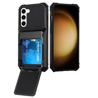 For Samsung For Samsung Galaxy S23 Ultra Business Multiple Card Holder (Upto 5 Cards) Shockproof Hybrid Case Cover