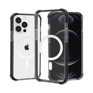 For Apple For Apple iPhone 12 Pro Max 6.7 Acrylic Magnetic Circle Tough 2.5mm Transparent ShockProof Hybrid