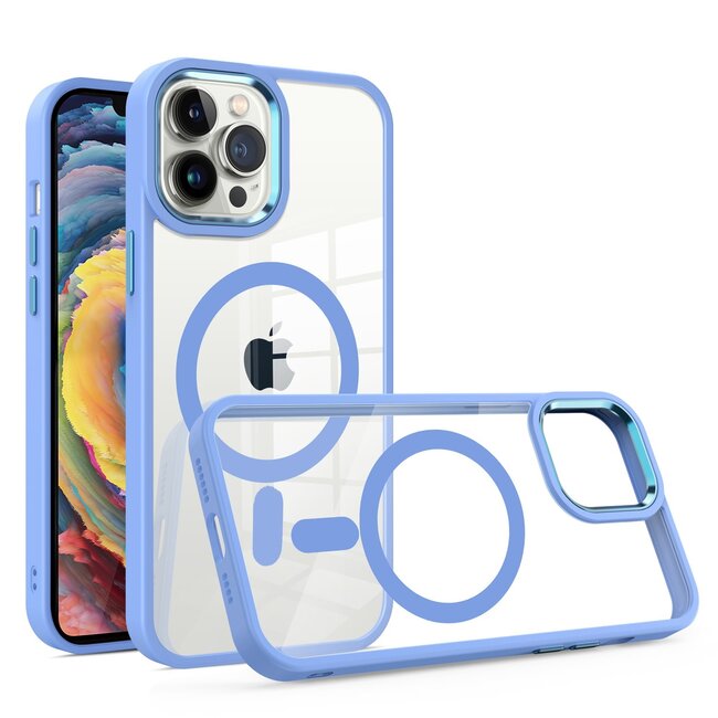 For Apple For Apple iPhone XR Greatest Clear Acrylic Magnetic Circle ShockProof ToughThick Metal Button Hybrid