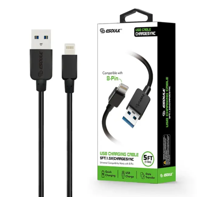 Esoulk Esoulk 5ft Faster Fast Charging Cable For IOS