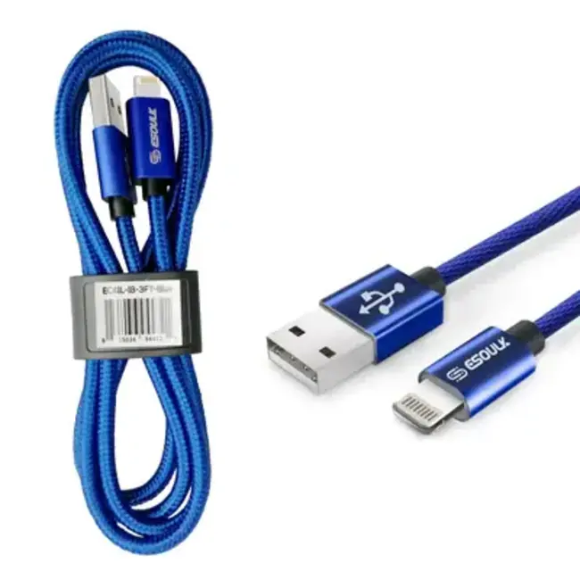 Esoulk Esoulk 3.3ft/1m Nylon Braided USB Cable For IPhone