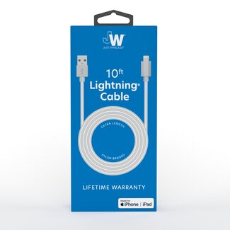 JW JW Apple Lightning to USB-A Cable Braided Nylon 10ft