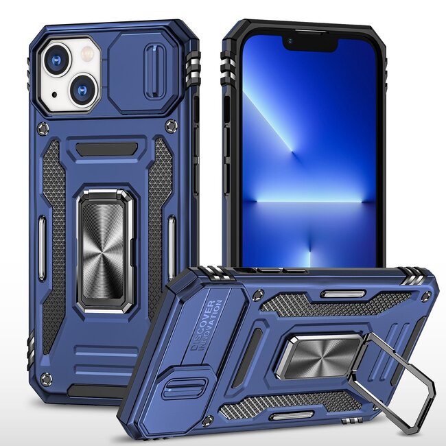 For Apple For Apple iPhone 12 Pro Max 6.7 Utter Tough Metal Ring Movable Camera Window Hybrid Case Cover