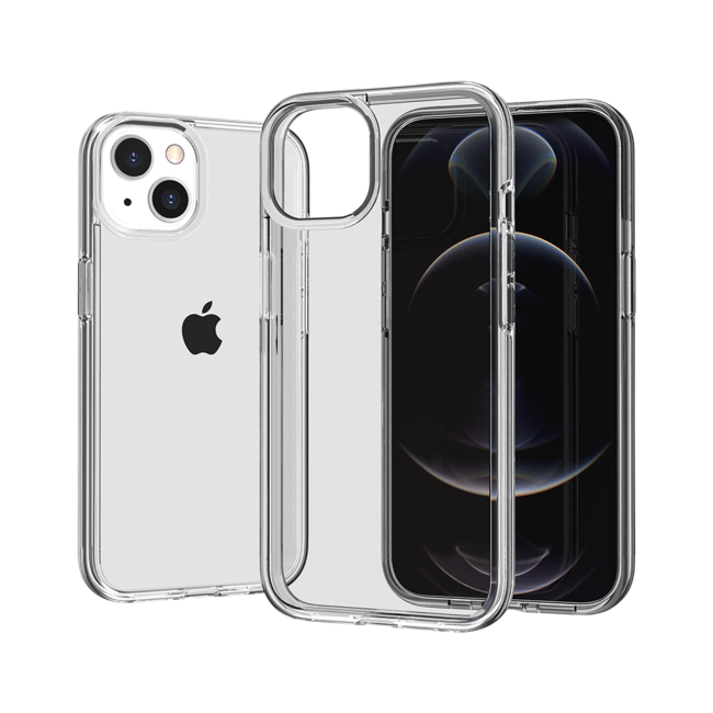 For Apple For Apple iPhone 15 Plus Sturdy Ultra Thick 3mm Transparent Hybrid Case Cover