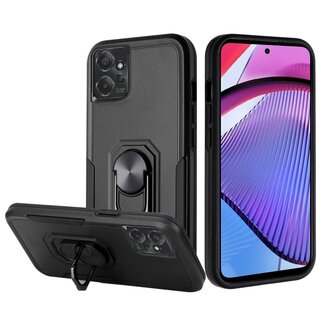Motorola For Motorola G POWER 5G (2023) Tough Strong Dual Layer Flat Magnetic Ring Stand Case Cover