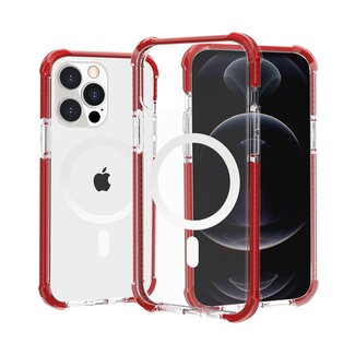 For Apple For Apple iPhone 15 Pro Max 6.7 Acrylic Magnetic CircleTough 2.5mm Transparent ShockProof Hybrid Case Cover