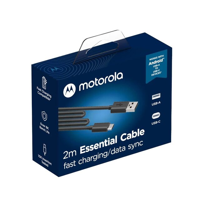 Motorola Motorola 2M Durable USB-A To USB-C Cable