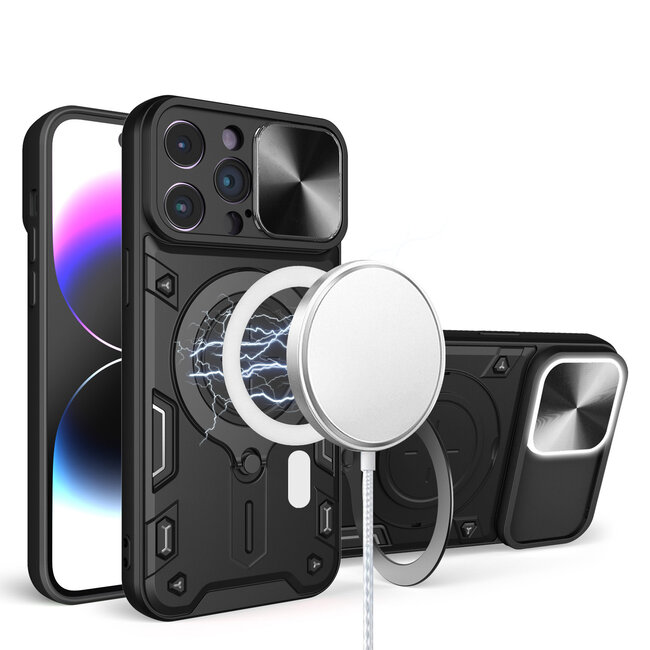 For Apple For Apple iPhone 15 Plus Magnetic Ring Stand Classic Design FULL Camera Protection Hybrid Case Cover