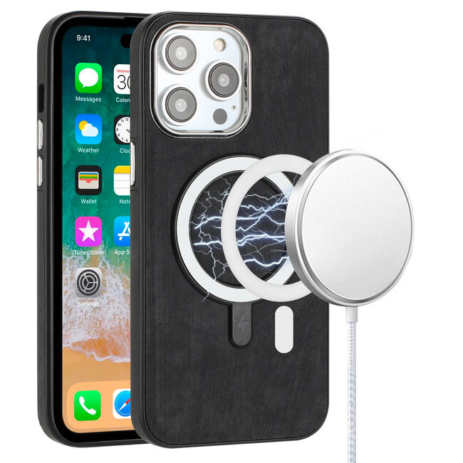 For Apple For Apple iPhone 12 Pro Max 6.7 Fashion Chrome Edged Camera Magnetic Circle PU Leather Hybrid Case Cover