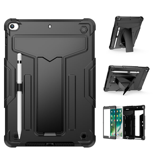 For Apple For Apple iPad 10th Gen 2022 Tablet Vertical 3in1 Tough Hybrid Kickstand Case Cover