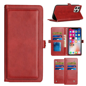 For Apple For Apple iPhone 15 Pro Wallet Premium PU Vegan Leather ID Multiple Card Holder Money with Strap Case Cover