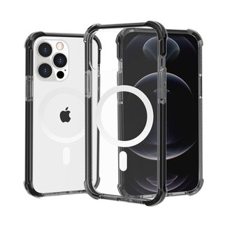 For Apple For Apple iPhone 15 " Acrylic Magnetic CircleTough 2.5mm Transparent ShockProof Hybrid Case Cover