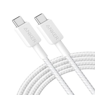 Techy Anker 322 Braided USB-C To USB-C 3' Cable - White