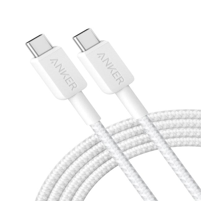 Techy Anker 322 Braided USB-C To USB-C 6' Cable - White