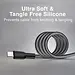 Argom TYPE-C TO TYPE-C 65W SILICONE CABLE 6FT/1.8M - DURA FLEX Black