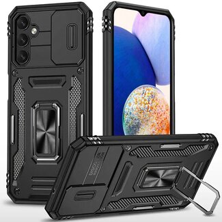 For Samsung For Samsung A14 5G Utter Tough Metal Ring Movable Camera Window Hybrid Case Cover
