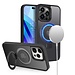 For Apple For Apple iPhone 15 Pro Max Metal Chrome Kickstand Magnetic Circle Shockproof Matching Camera Hybrid Case Cover