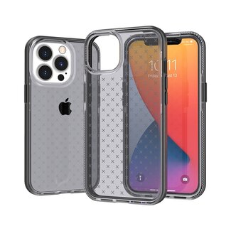 For Apple For Apple iPhone 14 6.1" CROSS Design Ultra Thick 3.0mm Transparent ShockProof Hybrid Case Cover