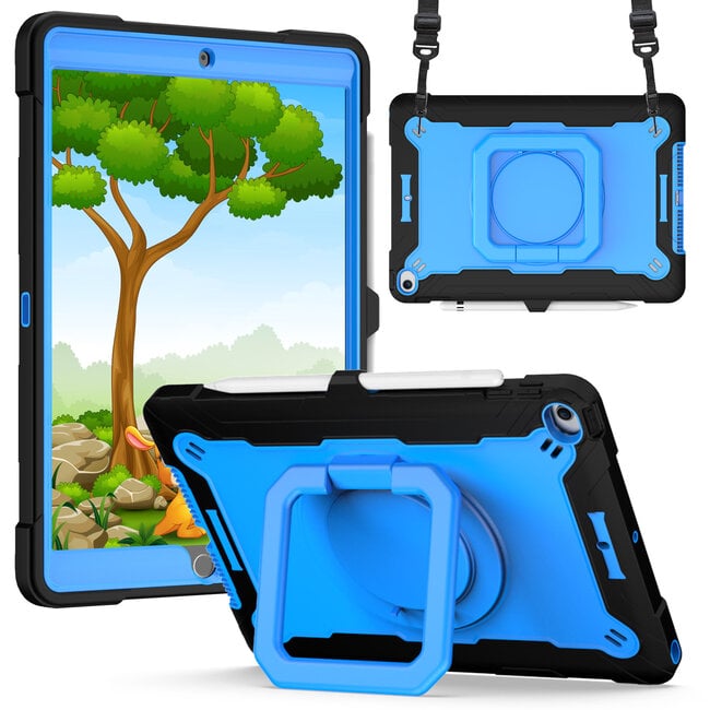 For Apple For Apple iPad 9th 8th 7th Gen 10.2 Tablet Tough Hybrid Rotating 360 Degree Kickstand