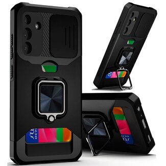 For Samsung For Samsung Galaxy A15 5G Multi-Functional Card Magnetic Ring Stand Hybrid Camera Case Cover