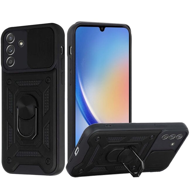 For Samsung For Samsung Galaxy A15 5G ELITE Camera Push Magnetic Ring Stand Hybrid Case Cover