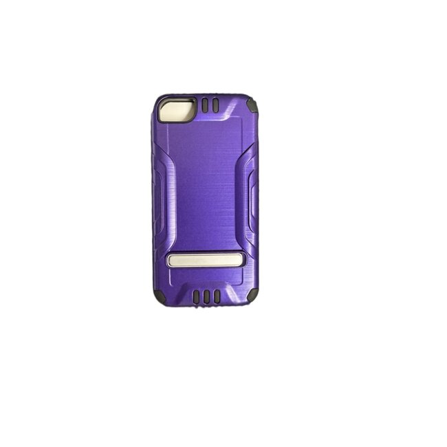For Apple For Apple iPhone SE2 Strong Tough Metallic Design Hybrid Case Cover
