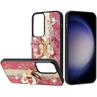 For Samsung For Samsung Galaxy s24 Ultra SPLENDID Diamond Glitter Ornaments Engraving Case Cover Enchanted Butterfly