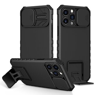 For Apple For Apple iPhone 13 Pro Easy Viewing Kickstand Camera Protection Hybrid Case Cover