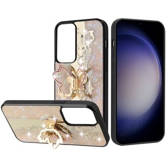 For Samsung For Samsung Galaxy s24 SPLENDID Diamond Glitter Ornaments Engraving Case Cover Enchanted Butterfly
