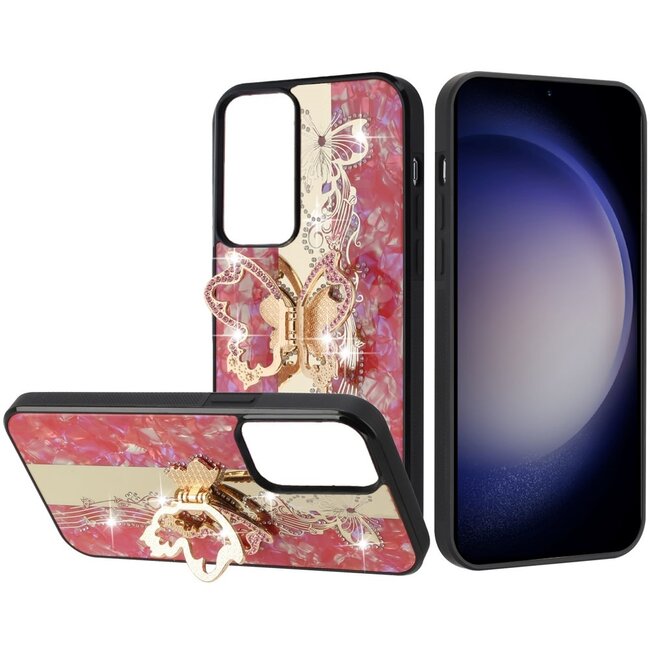 For Samsung For Samsung Galaxy s24 SPLENDID Diamond Glitter Ornaments Engraving Case Cover Enchanted Butterfly