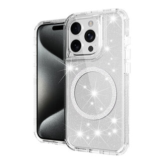 For Apple For Apple iPhone 12 & iPhone 12 Pro Magnetic Ring Glitter 3in1 Hybrid Case Cover