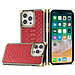 For Apple For Apple iPhone 15 Pro Max Premium PU Leather Square Heart Hybrid Case