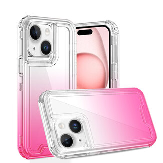 For Apple For Apple iPhone 14 PRO MAX 6.7" 3in1 Two Tone Shockproof Transparent Hybrid Case