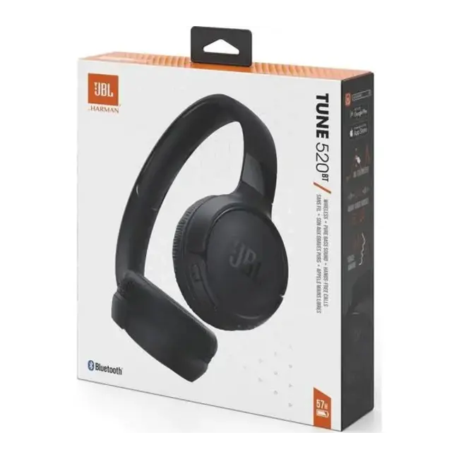 JBL JBL Tune 520BT - Wireless On-Ear Headphones, Up to 57H Battery Life and Speed Charge, Lightweight, Comfortable and Foldable Design, Hands-Free Calls with Voice Aware