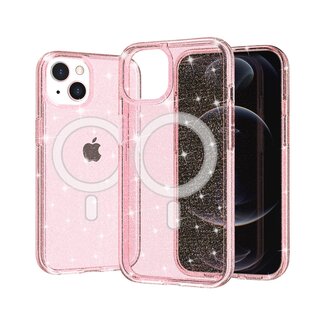 Techy For Apple iPhone 8 Plus/7 Plus Glitter Ultra Magnetic Circle Thick 3mm Transparent Hybrid  Case Cover