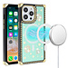 For Apple For Apple iPhone 15 Pro Max SQUARE Hearts Passion Magnetic Circle Design Ornaments Chrome