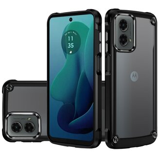 Motorola For Motorola Moto G 5G 2024 Ultimate CaseX Transparent Hybrid Case with Metal Buttons And Camera Edges