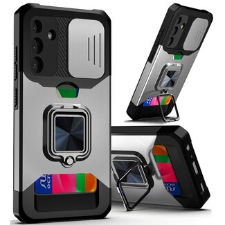 For Samsung For Samsung Galaxy A35 5g Multi-Functional Card Magnetic Ring Stand Hybrid Camera Case Cover