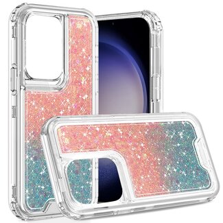 For Samsung For Samsung Galaxy s24 Epoxy Sticker Glitter 3in1 Shockproof Transparent Hybrid Case