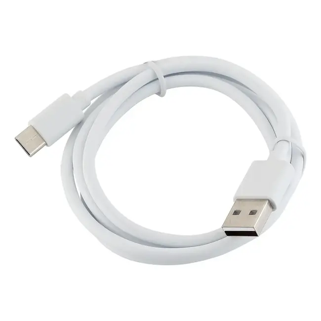 Techy USB to Type C Round Cable 3 FT White