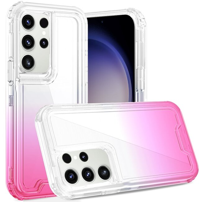 For Samsung For Samsung Galaxy s24 3in1 Two Tone Shockproof Transparent Hybrid Case