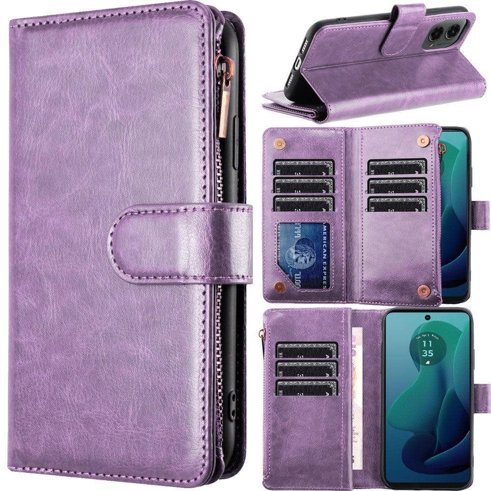 Motorola For Motorola Moto G 5G 2024 Luxury Wallet Card ID Zipper Money