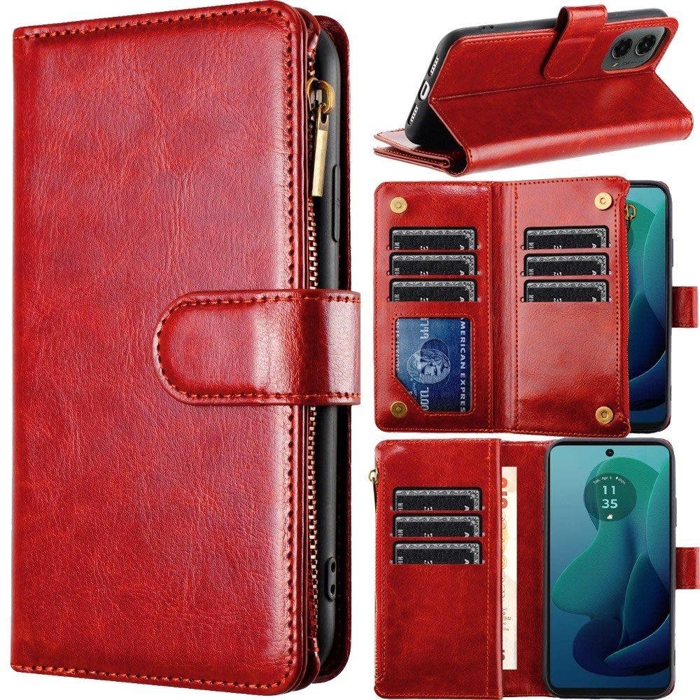 Motorola For Motorola Moto G 5G 2024 Luxury Wallet Card ID Zipper Money
